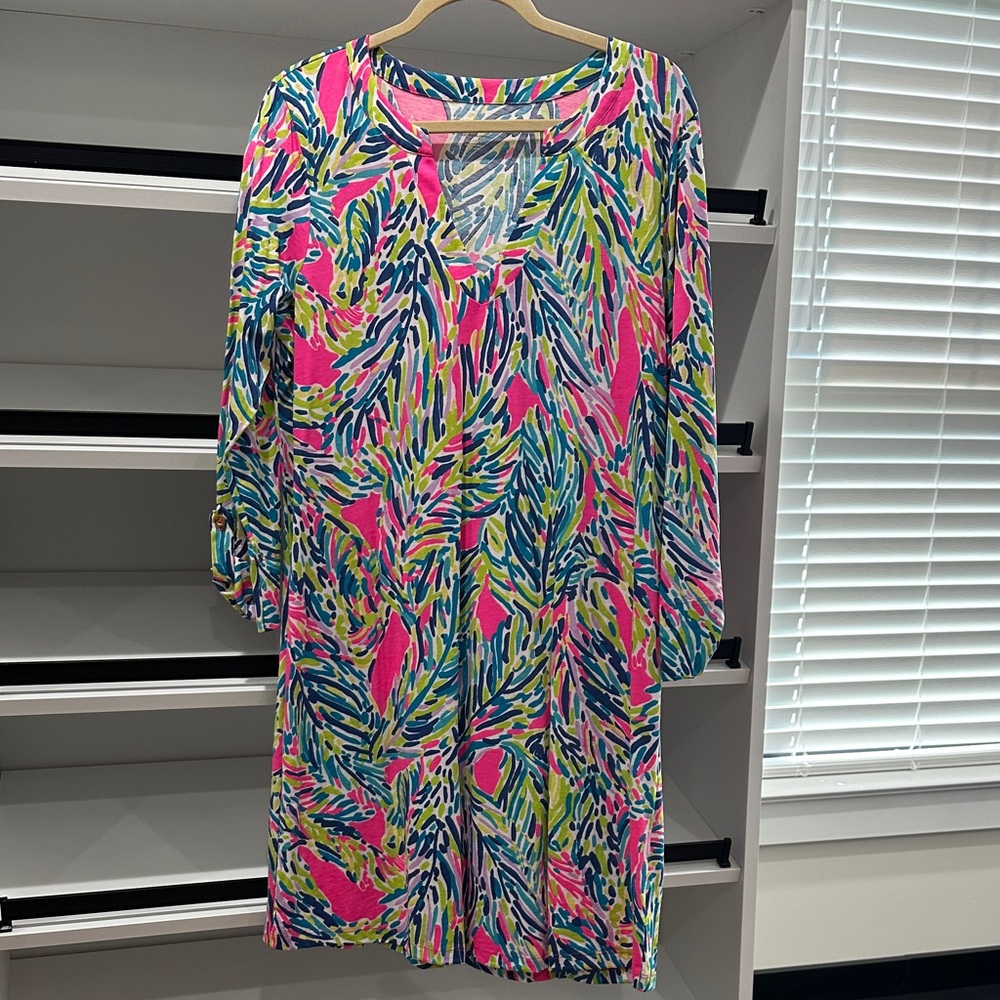 Lilly Pulitzer Palm Reader Multi Colored Rossmore Dress XL